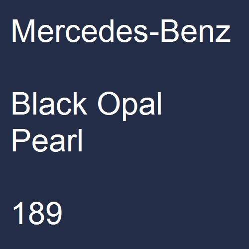 Mercedes-Benz, Black Opal Pearl, 189.